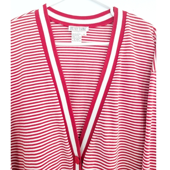 Vintage Oversized Striped Lindsey Blake Women's Cardigan (XL) - Picture 2 of 3